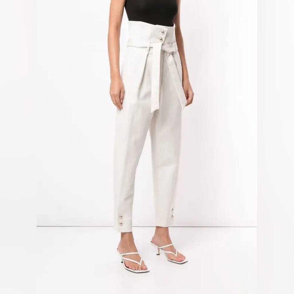 10. NWT IRO CAELIA HIGH-WAISTED TROUSERS SIZE 34 / US 2 - Picture 2 of 13